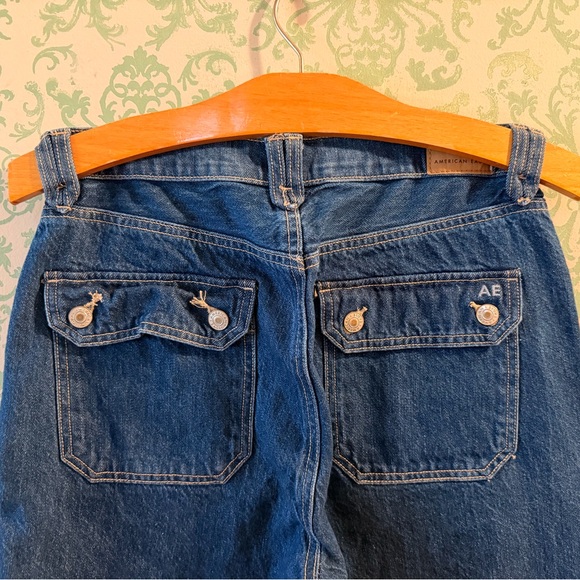 American Eagle Women’s Highest Rise 90’s Boyfriend Crop Denim, Dark Wash, 8R - Picture 7 of 9